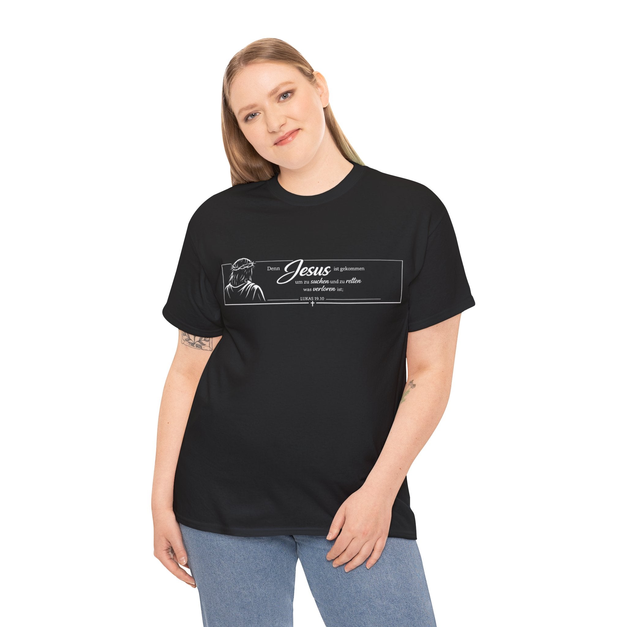 Lukas 19:10 ..Denn Jesus ist gekommen um zu suchen und zu retten was verloren ist,, Design T-Shirt