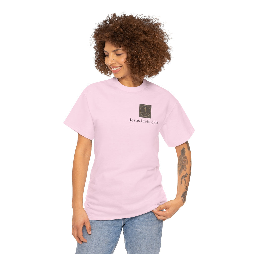 ,,Jesus Liebt dich,, - T-Shirt mit Herzschlag Jesu Logo