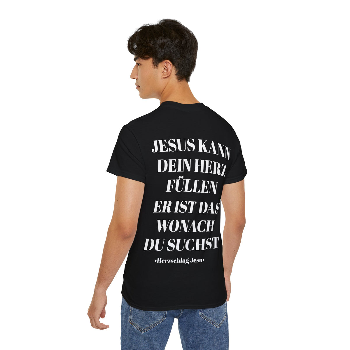 Heavyweight T-Shirt - Jesus kann dein Herz füllen er ist wonach du suchst