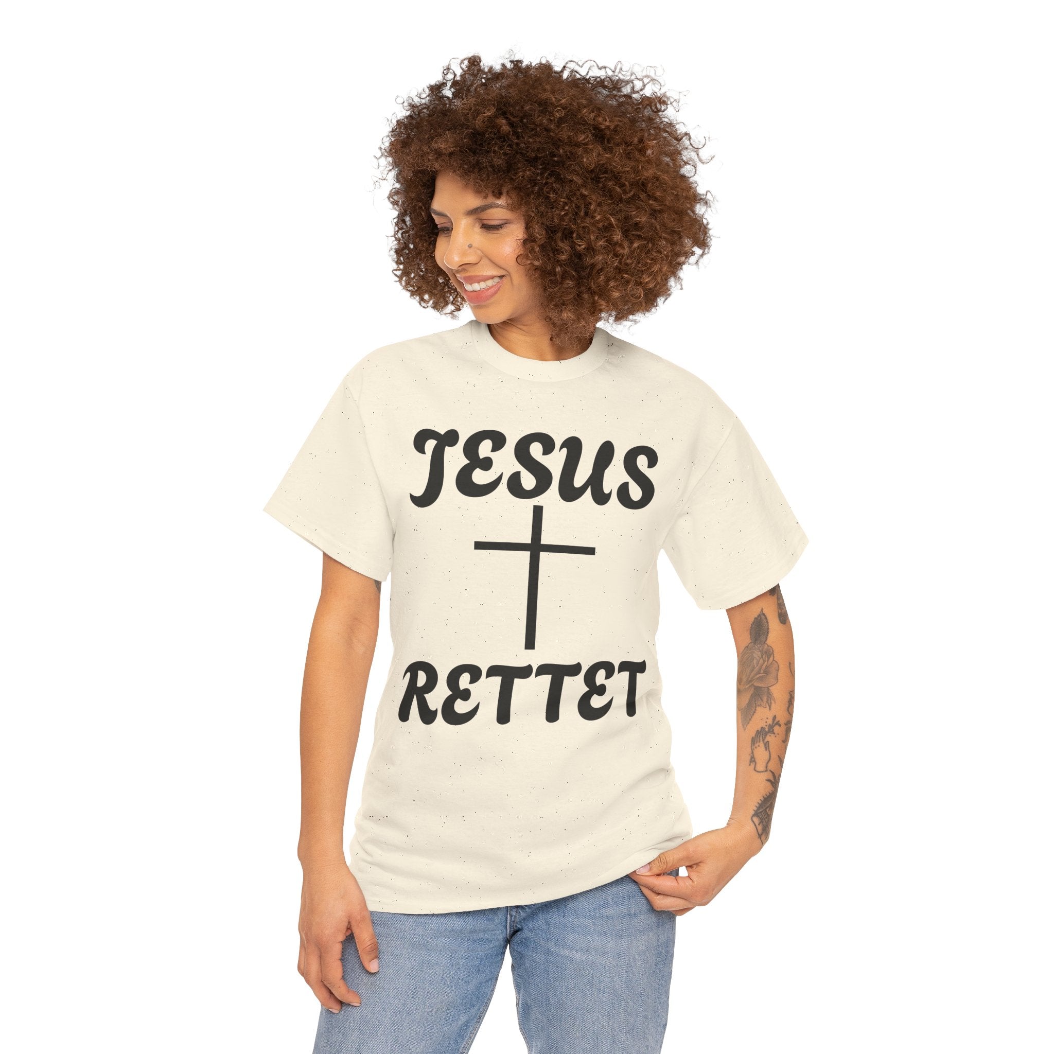 JESUS RETTET T-Shirt mit Kreuz