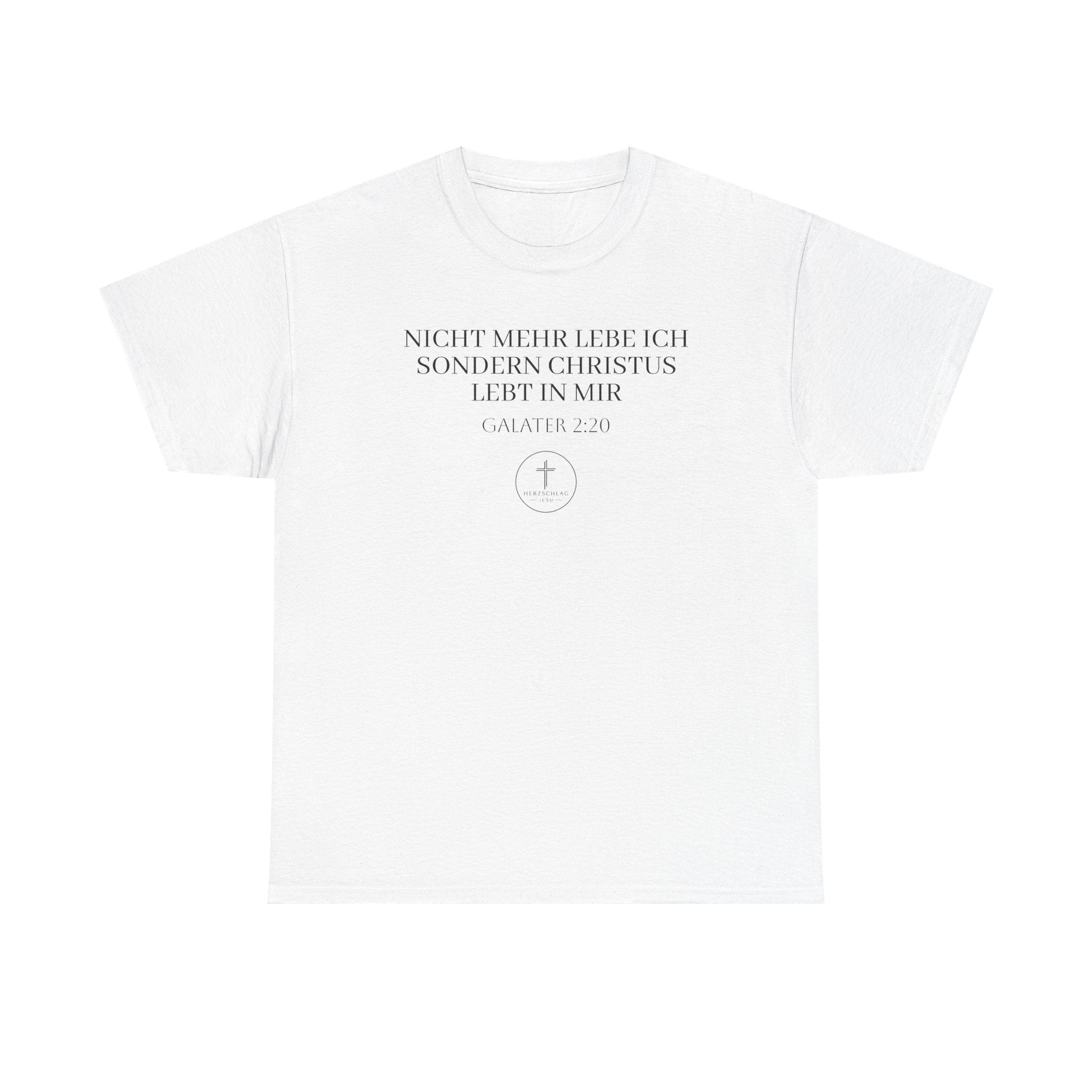 ,,Nicht mehr lebe ich sondern Christus lebt in mir,, Galater 2:20 - T-Shirt