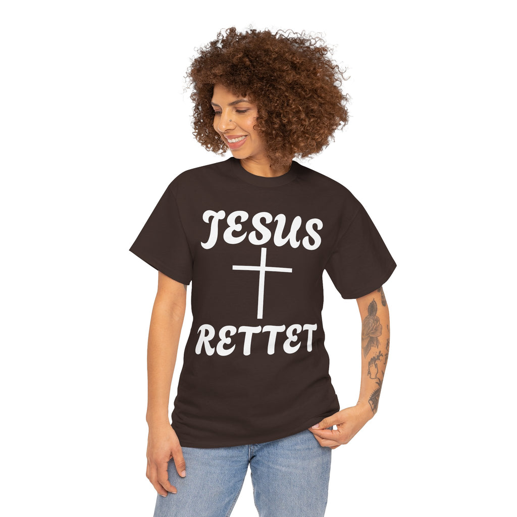 JESUS RETTET T-Shirt mit Kreuz
