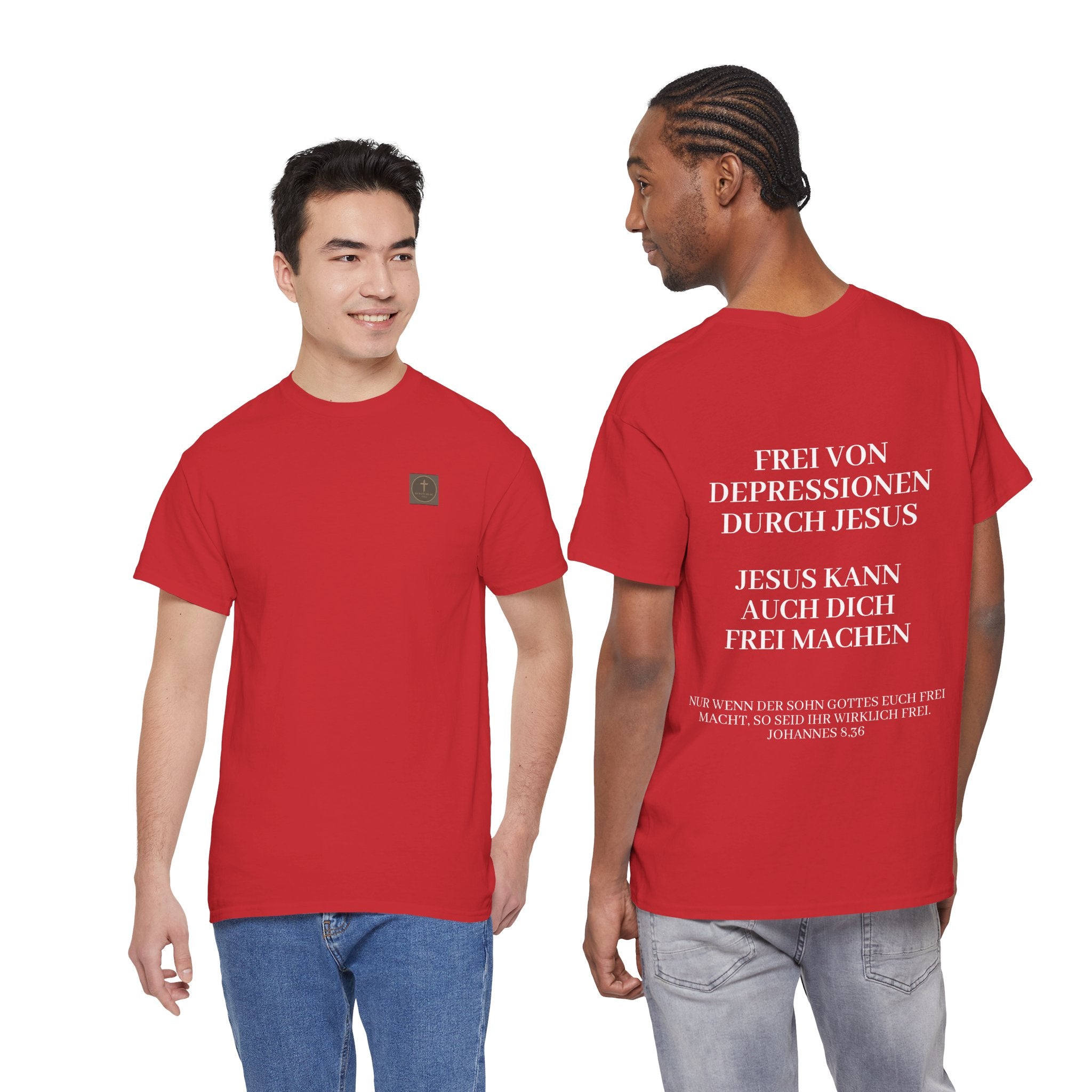 ,,Frei von Depressionen durch Jesus,, - Trage dein Zeugnis - T-Shirt