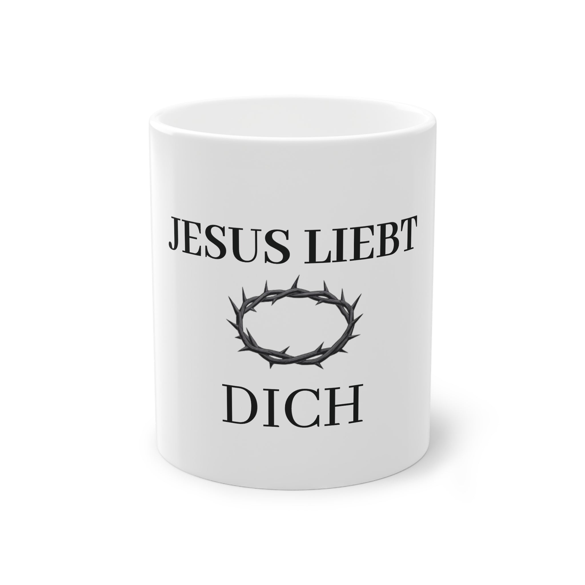 Christliche Tasse - Jesus liebt dich mit Dornenkrone
