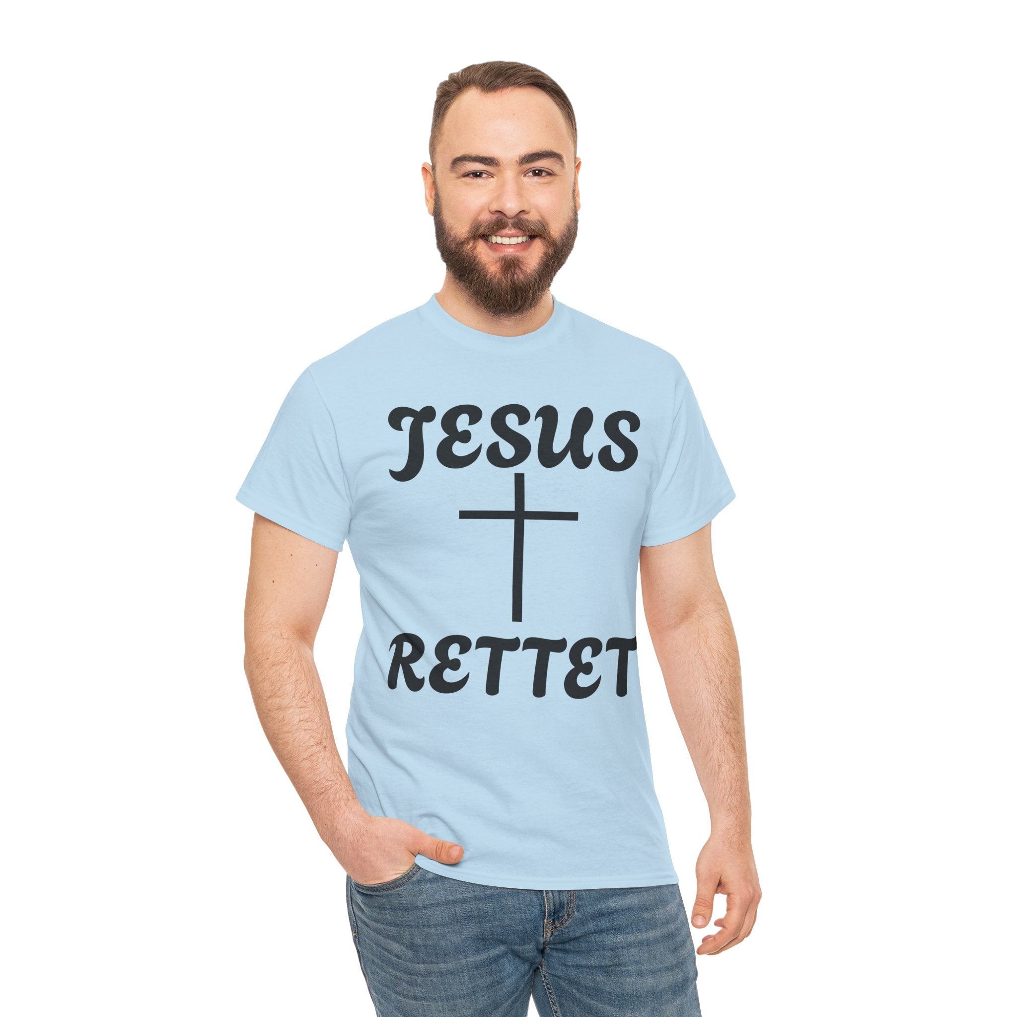 JESUS RETTET T-Shirt mit Kreuz