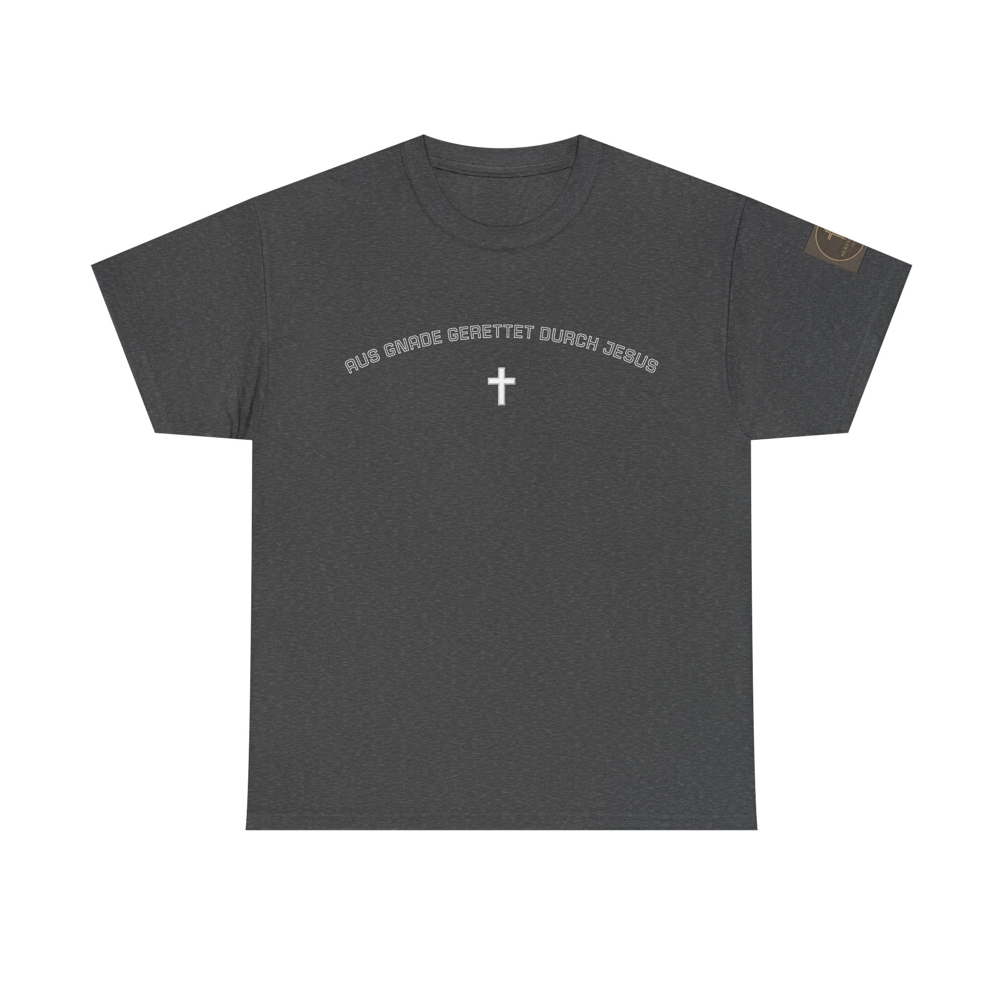 ,,Aus Gnade Gerettet durch Jesus,, Mit Kreuz T-Shirt