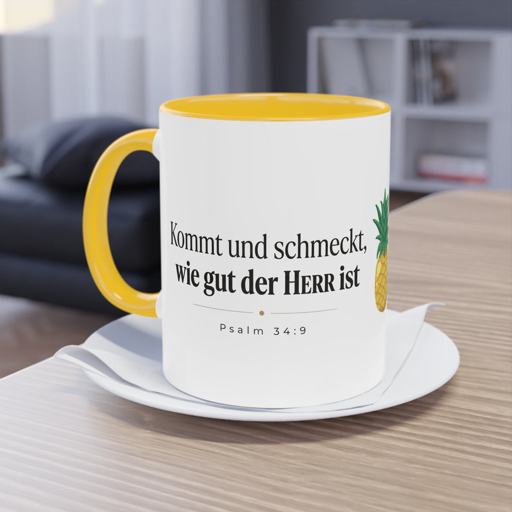 Kaffee Tasse - Kommt und schmeckt wie gut der Herr ist Psalm 34:9