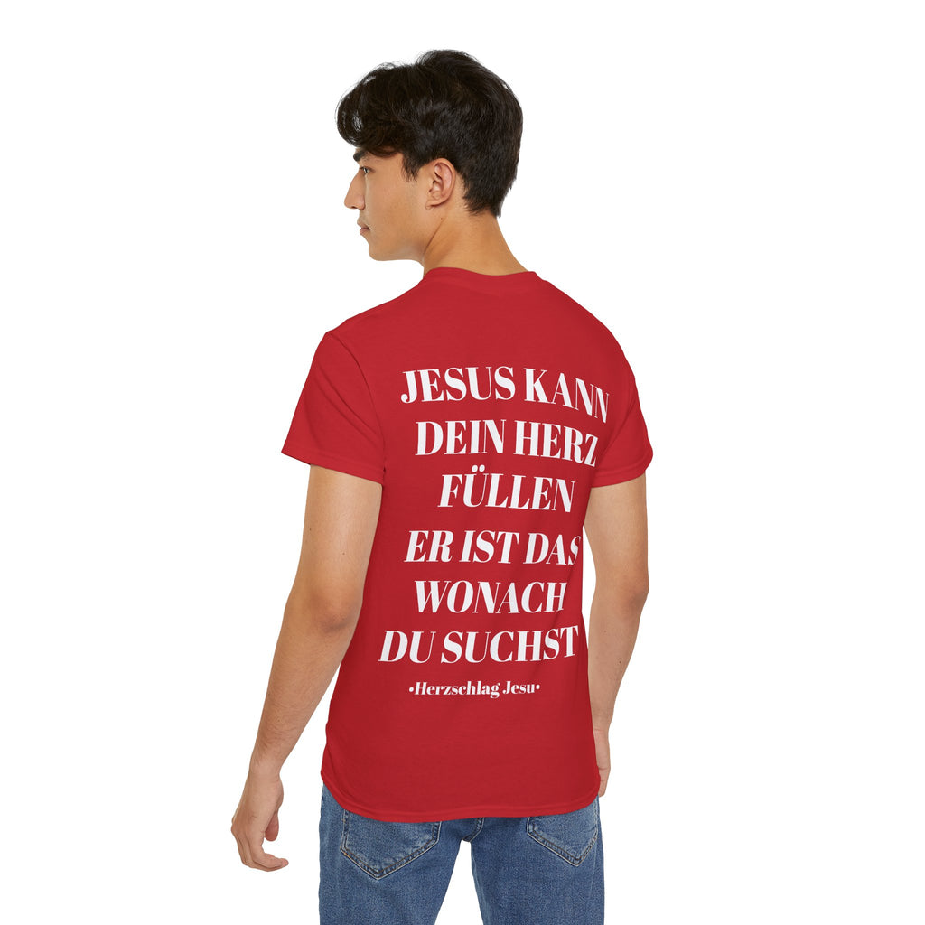Heavyweight T-Shirt - Jesus kann dein Herz füllen er ist wonach du suchst
