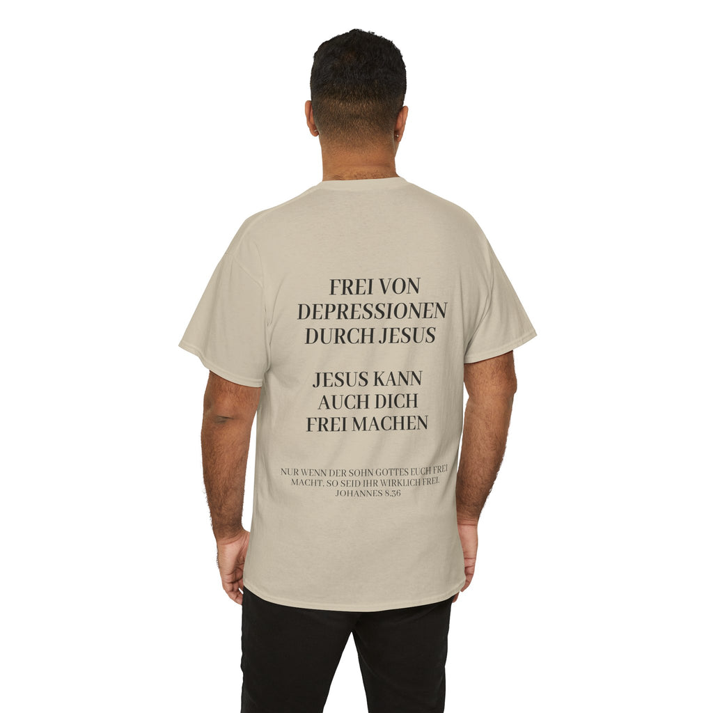 ,,Frei von Depressionen durch Jesus,, - Trage dein Zeugnis - T-Shirt