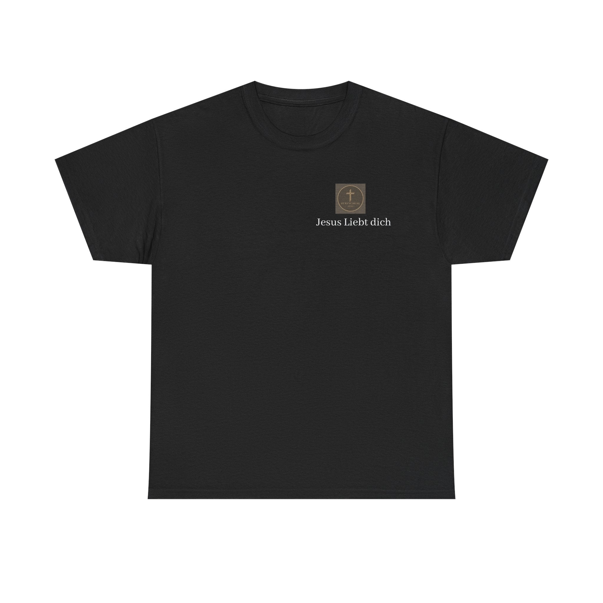 Jesus liebt dich T-Shirt mit Herzschlag Jesu Logo
