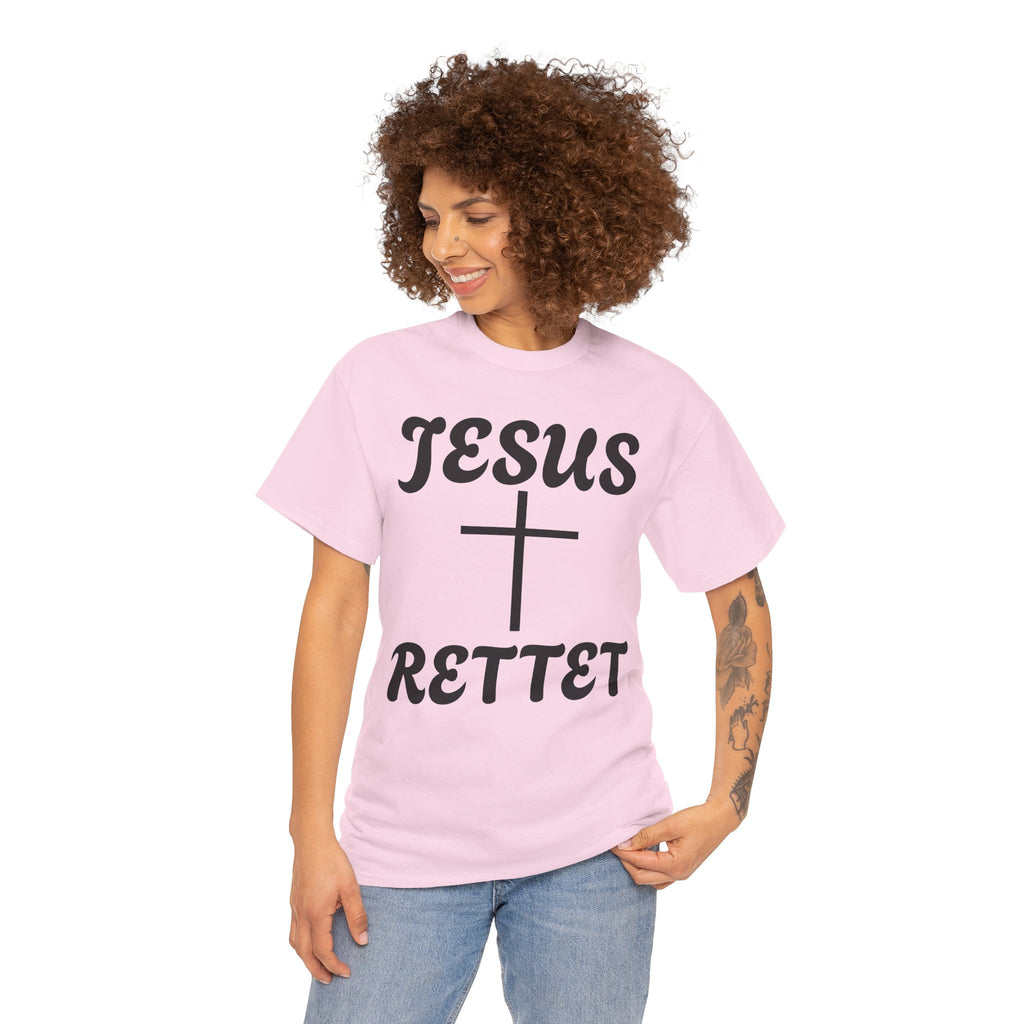 JESUS RETTET T-Shirt mit Kreuz