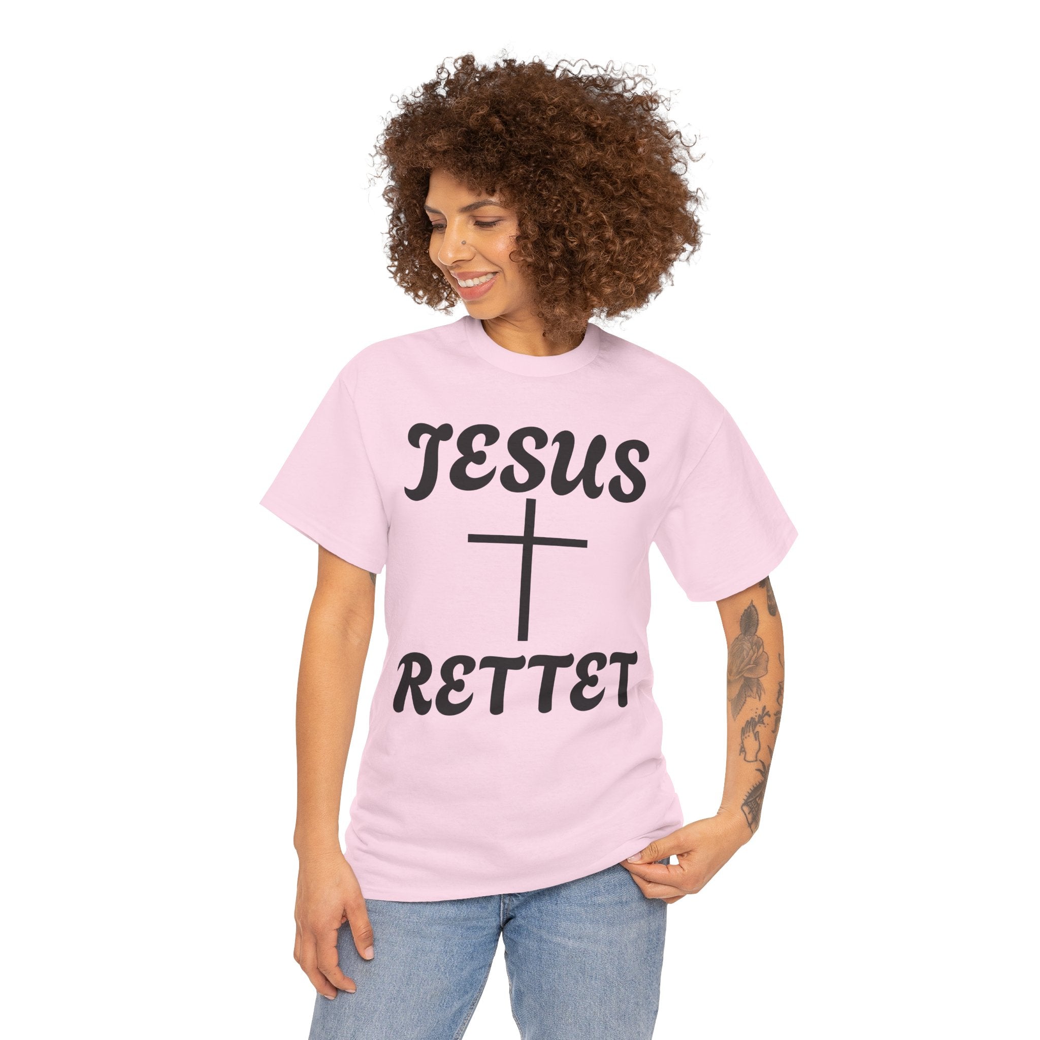 JESUS RETTET T-Shirt mit Kreuz
