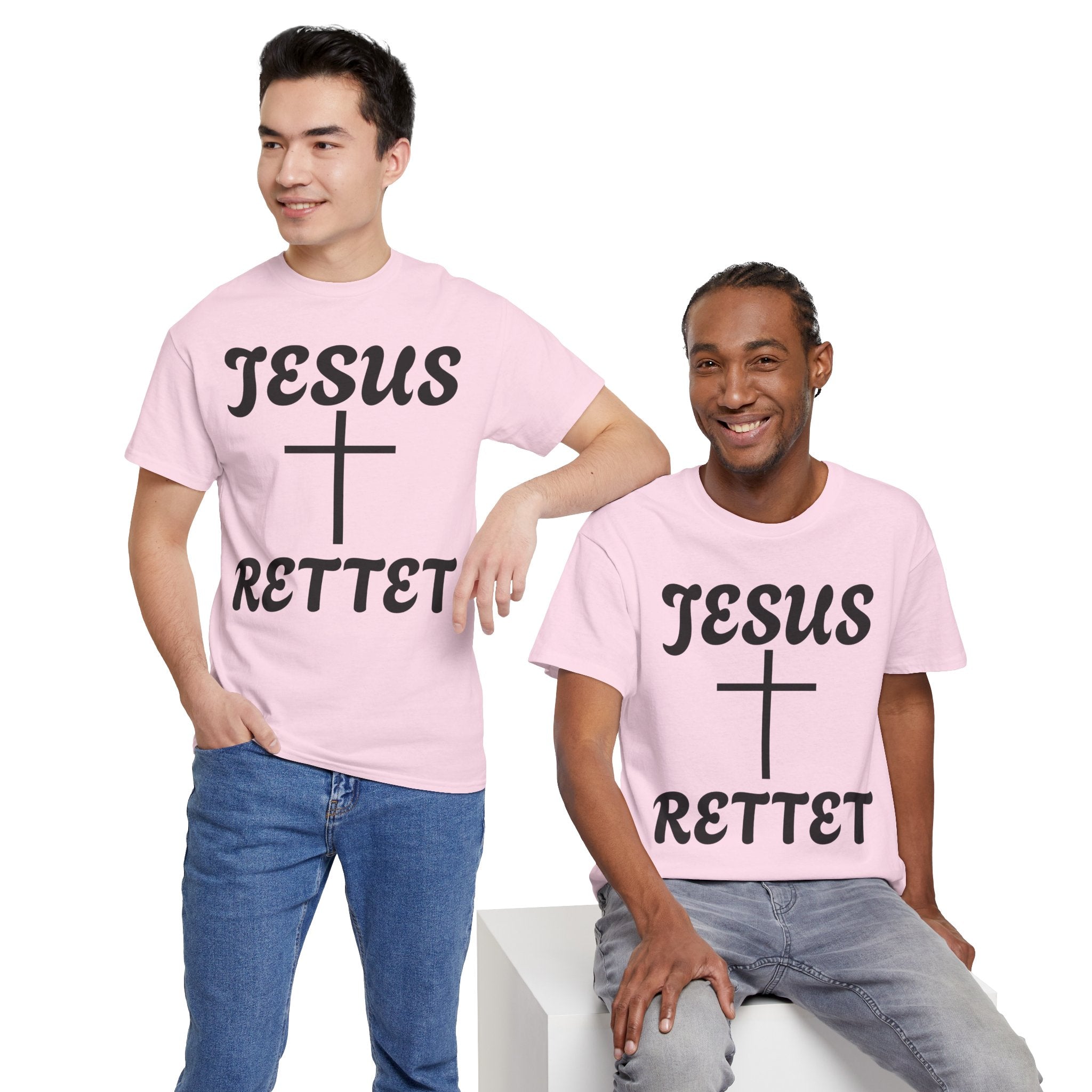 JESUS RETTET T-Shirt mit Kreuz