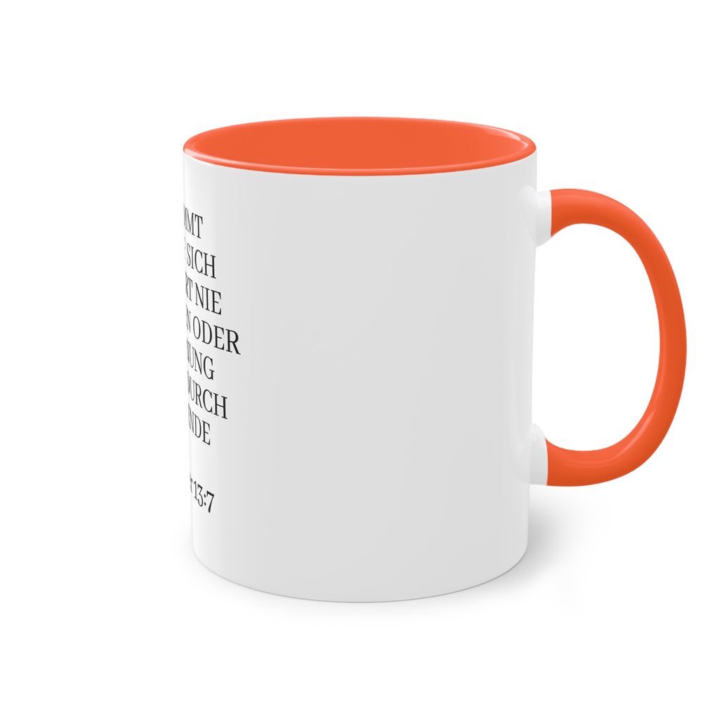 1.Korinther 13:7 - Tasse