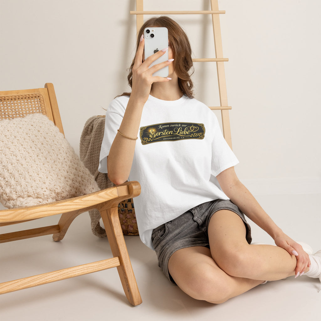 ,,Komm zurück zur ersten Liebe,, Offenbarung 2,4 Design T-Shirt