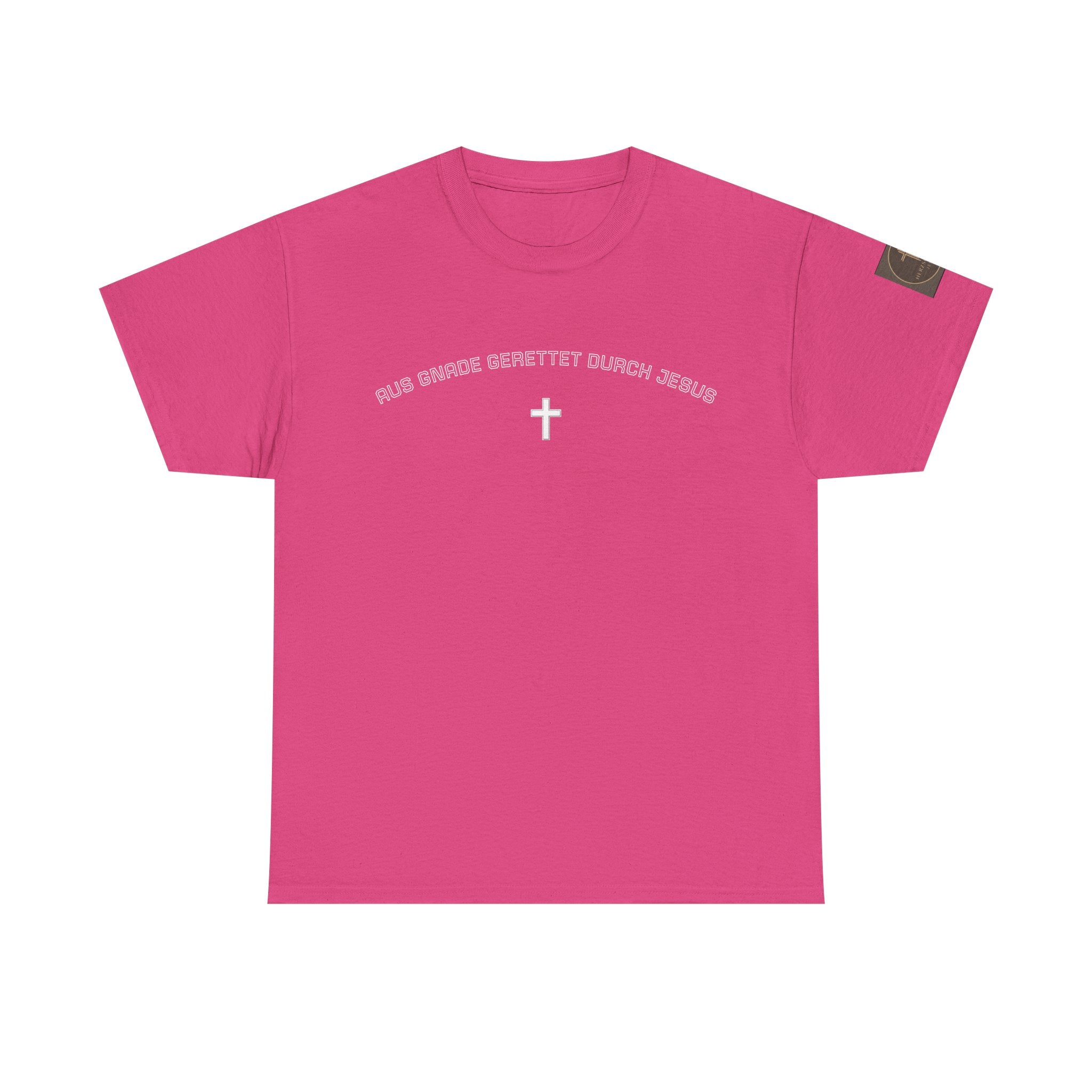 ,,Aus Gnade Gerettet durch Jesus,, Mit Kreuz T-Shirt