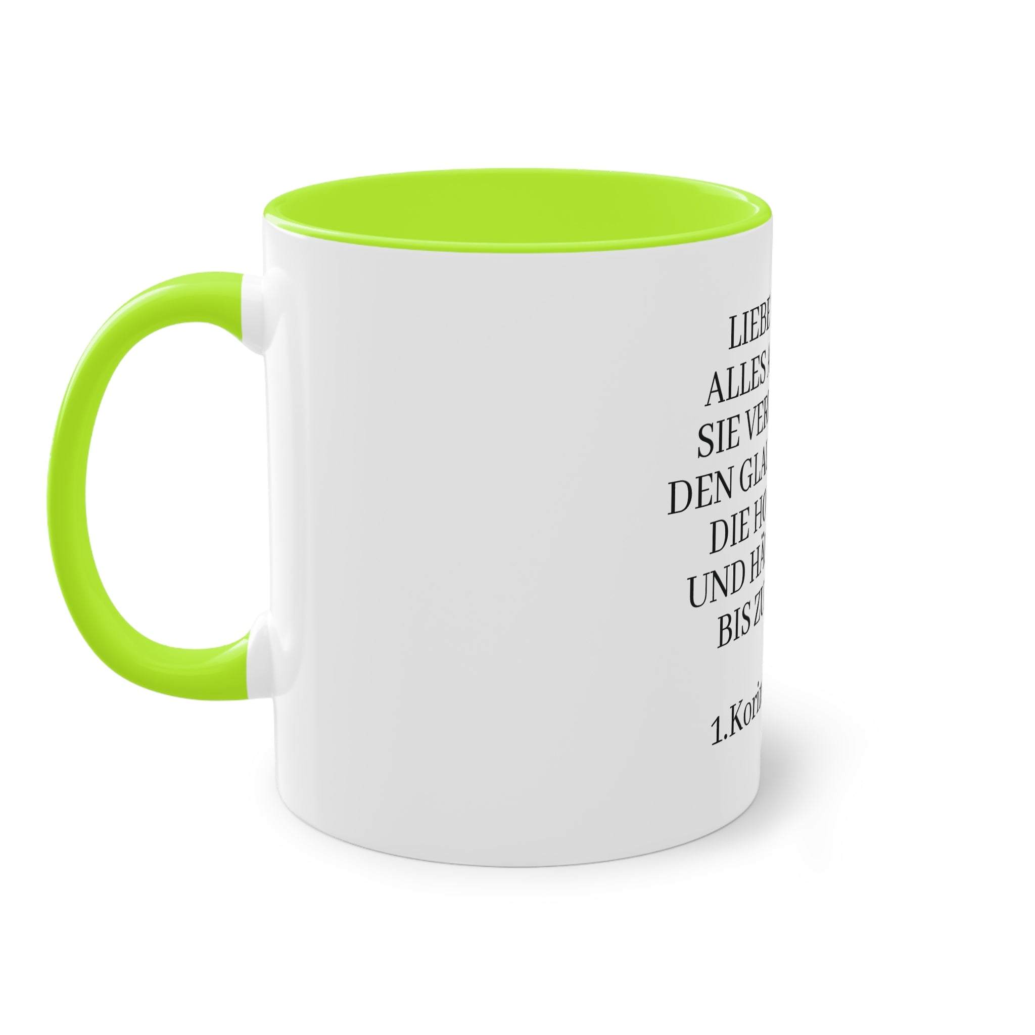 1.Korinther 13:7 - Tasse