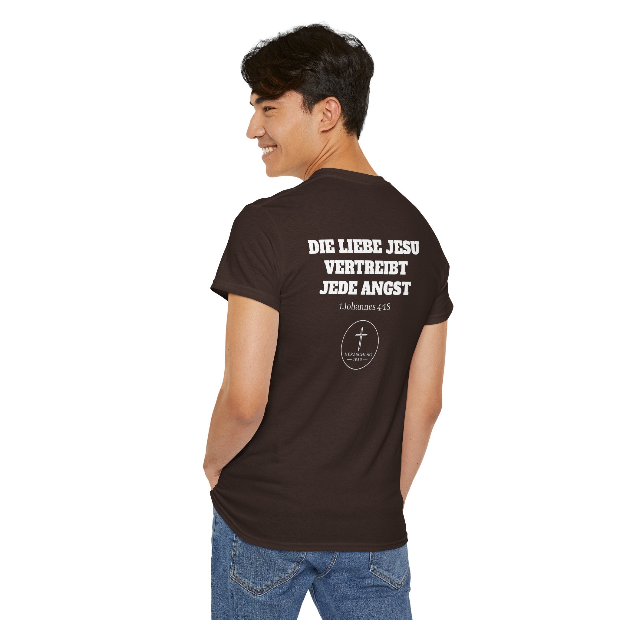 Die Liebe Jesu vertreibt jede Angst 1.Johannes 4:18 T-Shirt
