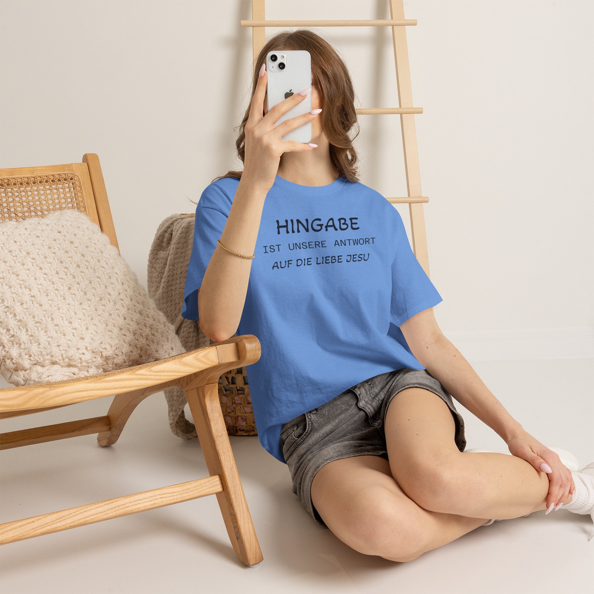 ,,Hingabe ist unsere Antwort auf die Liebe Jesu“ | Christliches Statement T-Shirt