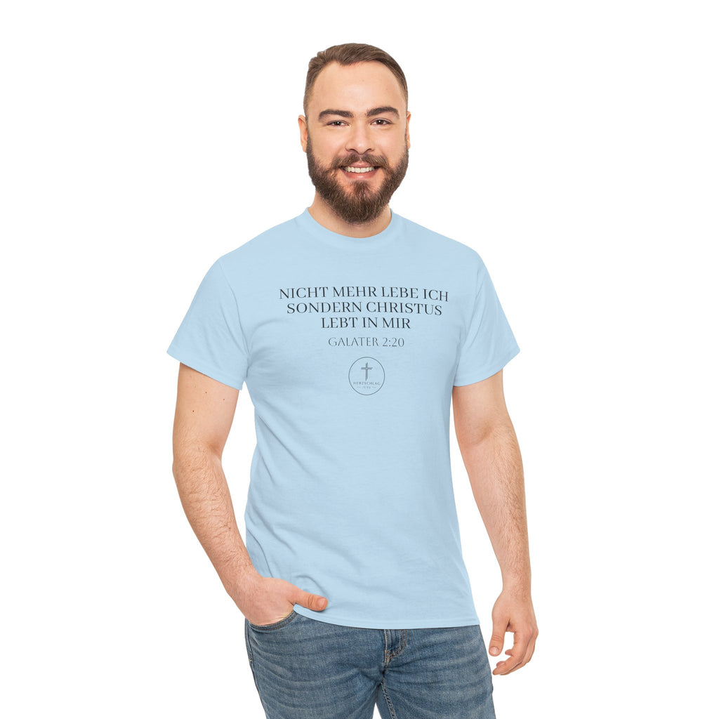 ,,Nicht mehr lebe ich sondern Christus lebt in mir,, Galater 2:20 - T-Shirt