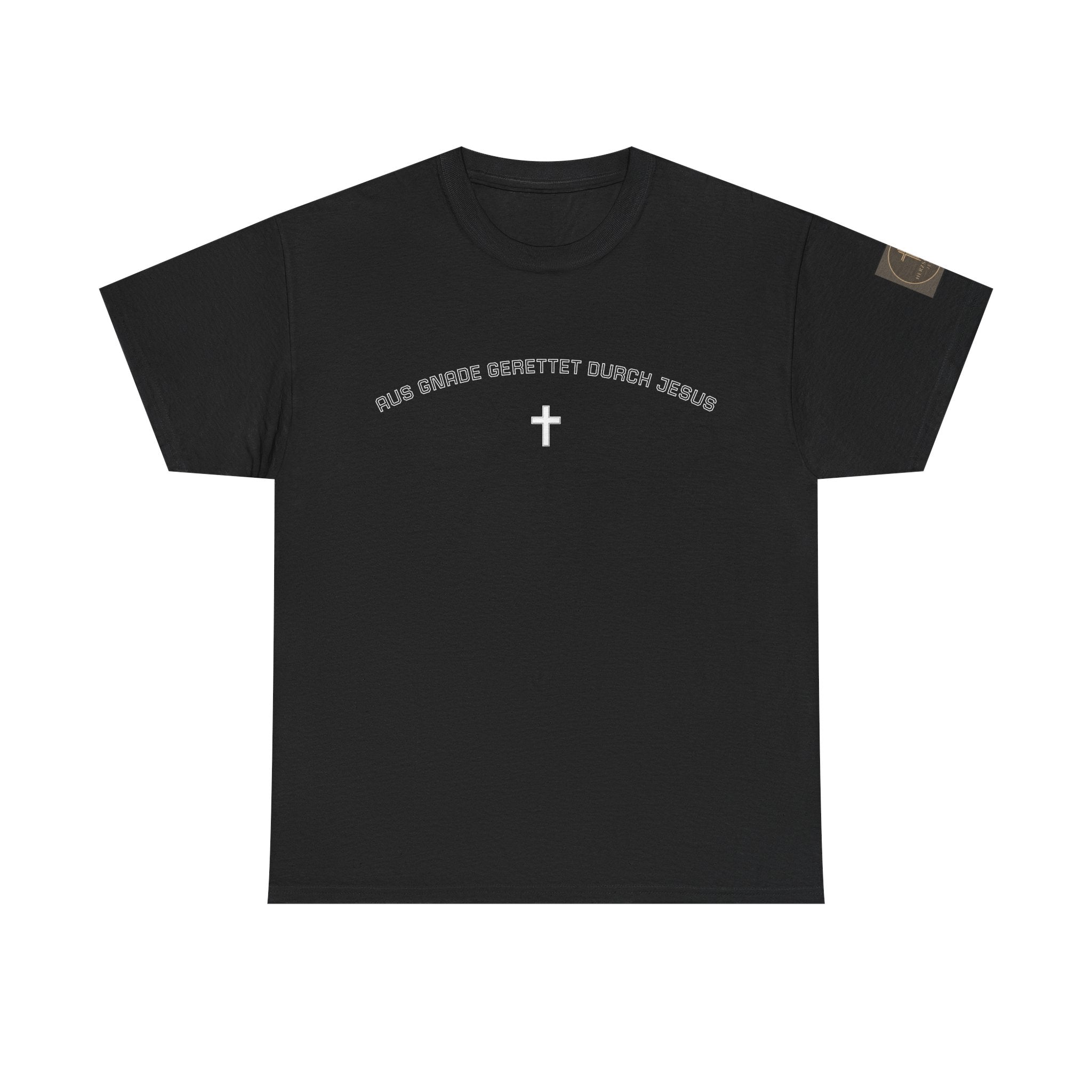 ,,Aus Gnade Gerettet durch Jesus,, Mit Kreuz T-Shirt