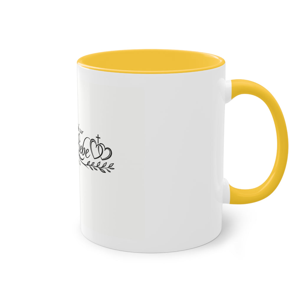 Komm zurück zur ersten Liebe Offenbarung 2,4 Design Tasse