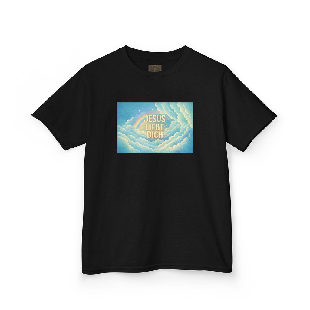 "Jesus liebt dich" Himmel Design Kids T-Shirt