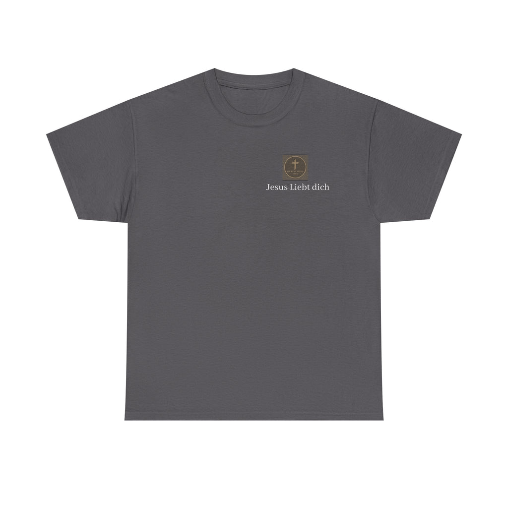 Jesus liebt dich T-Shirt mit Herzschlag Jesu Logo