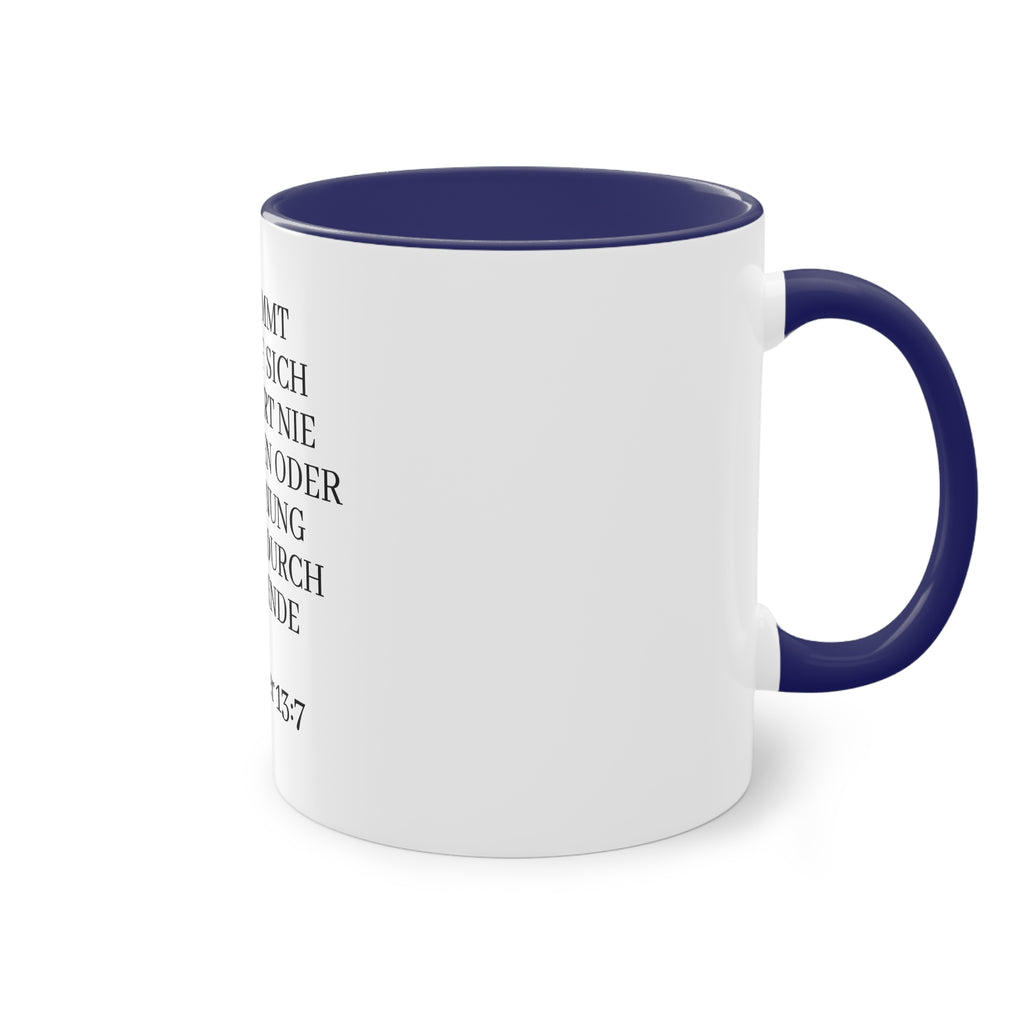 1.Korinther 13:7 - Tasse