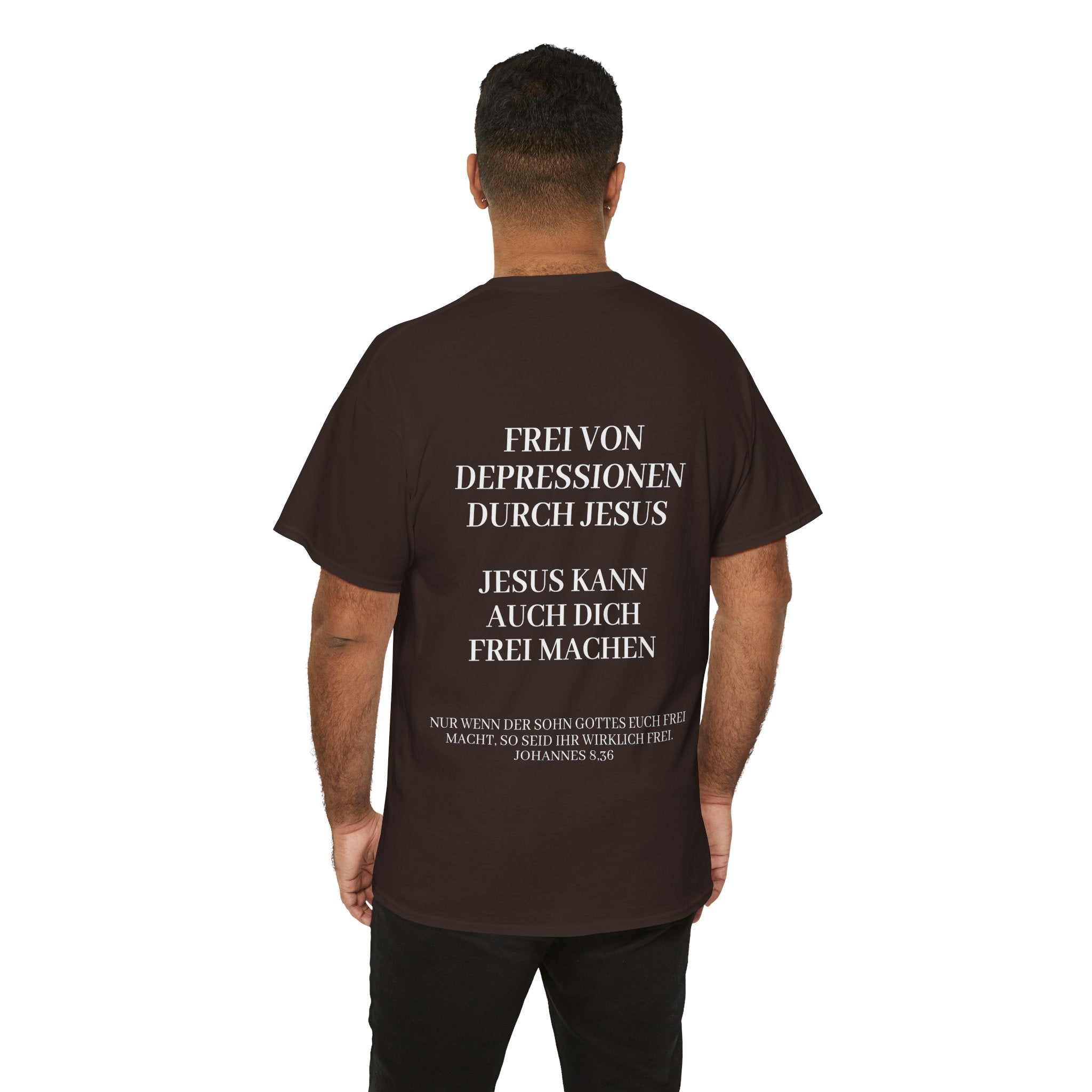 ,,Frei von Depressionen durch Jesus,, - Trage dein Zeugnis - T-Shirt