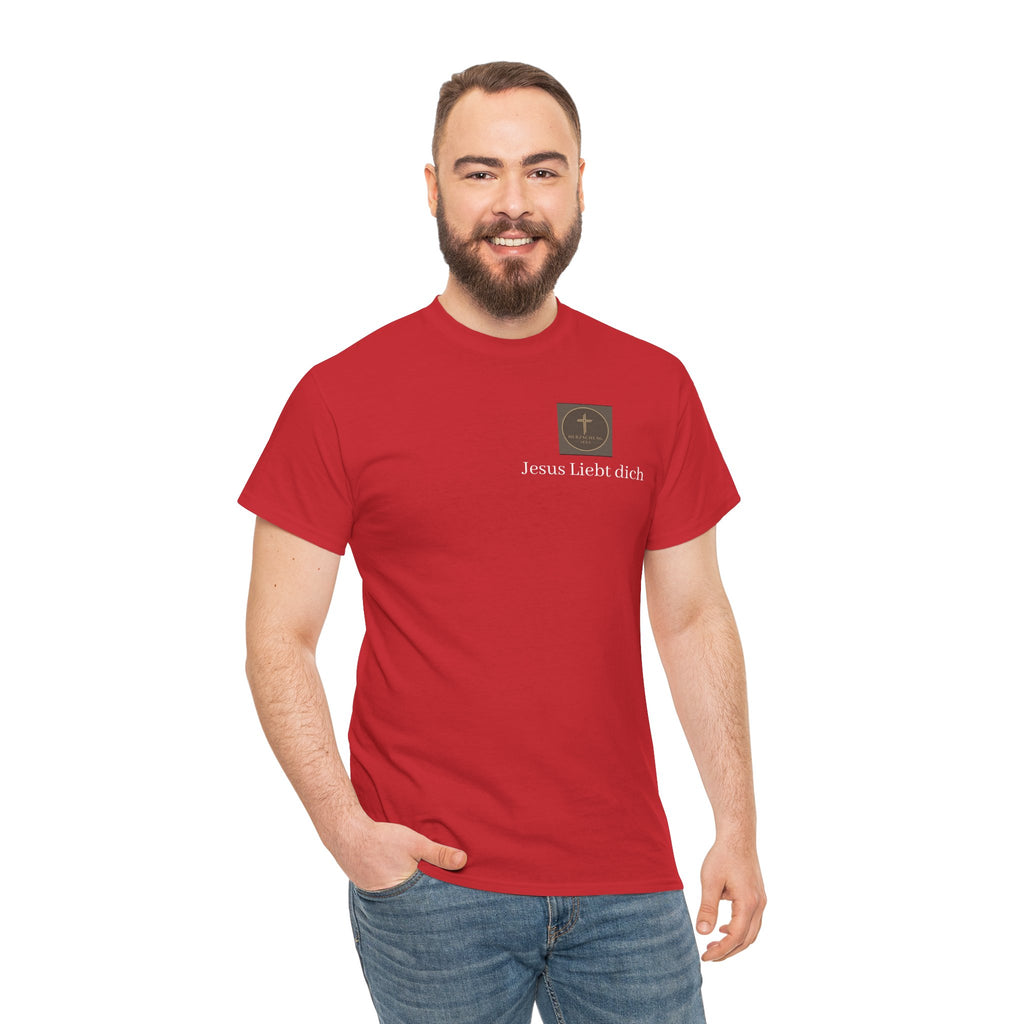 ,,Jesus Liebt dich,, - T-Shirt mit Herzschlag Jesu Logo
