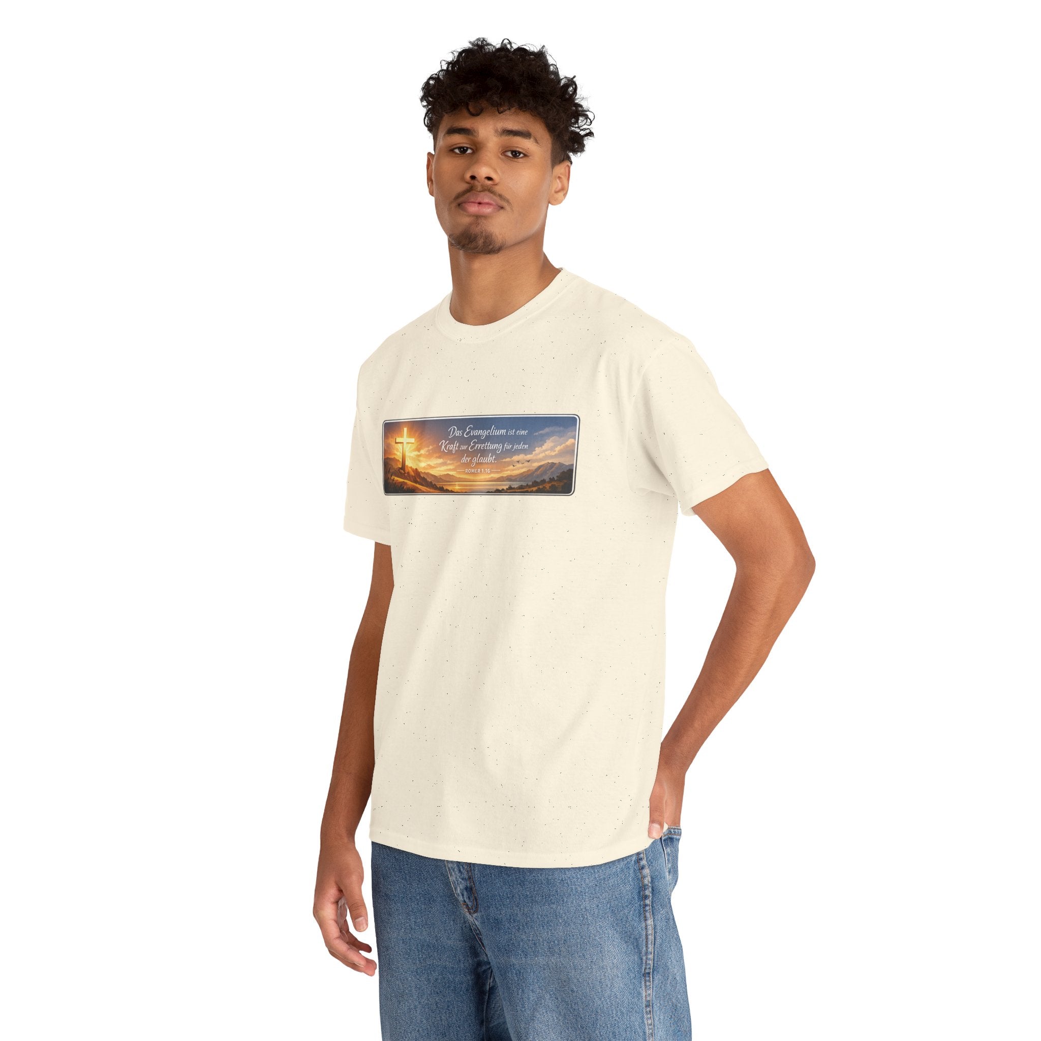 Römer 1:16 ,,Das Evangelium ist eine kraft zur Errettung für jeden der Glaubt,, Design T-Shirt