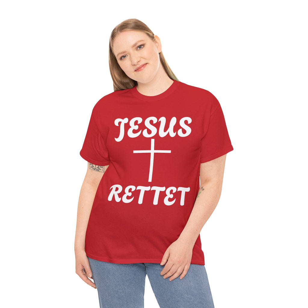 JESUS RETTET T-Shirt mit Kreuz