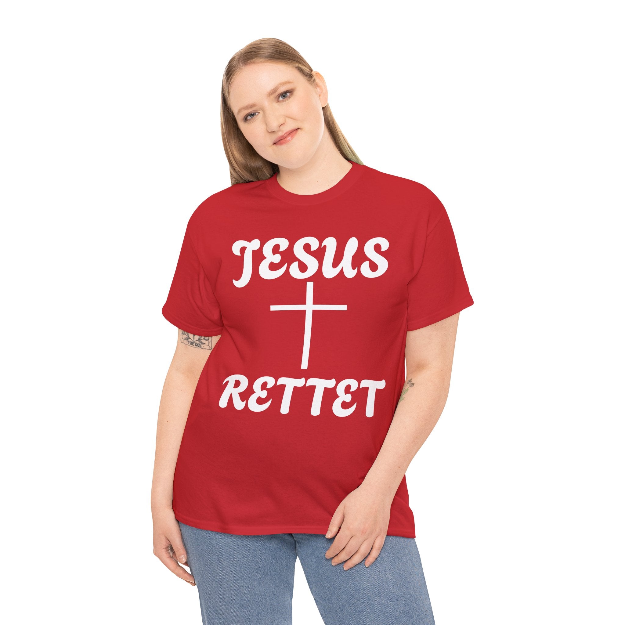 JESUS RETTET T-Shirt mit Kreuz