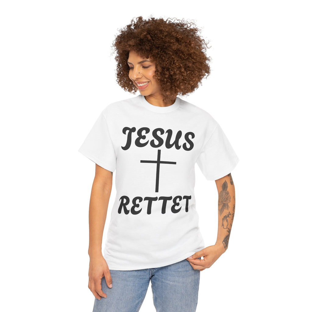 JESUS RETTET T-Shirt mit Kreuz