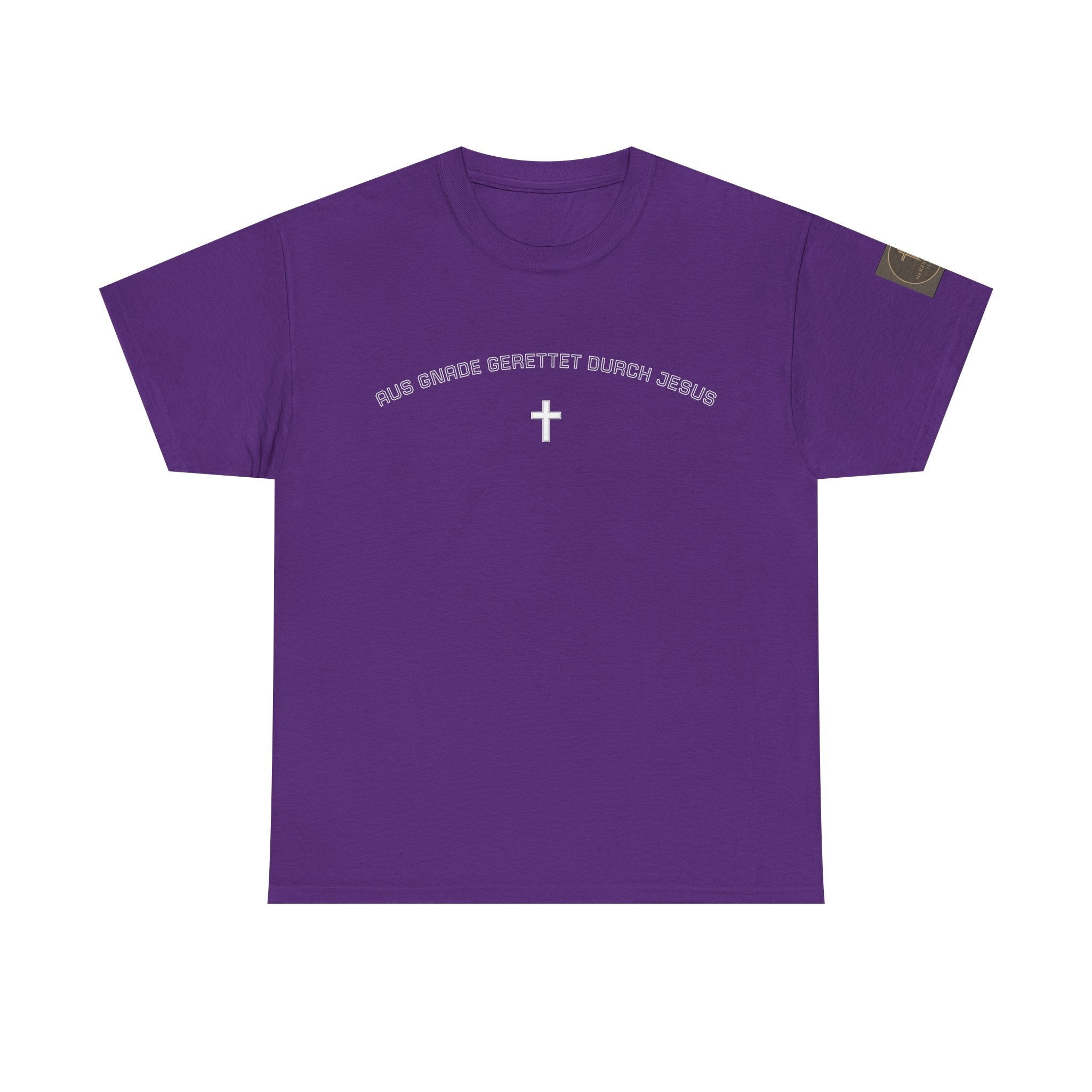 ,,Aus Gnade Gerettet durch Jesus,, Mit Kreuz T-Shirt