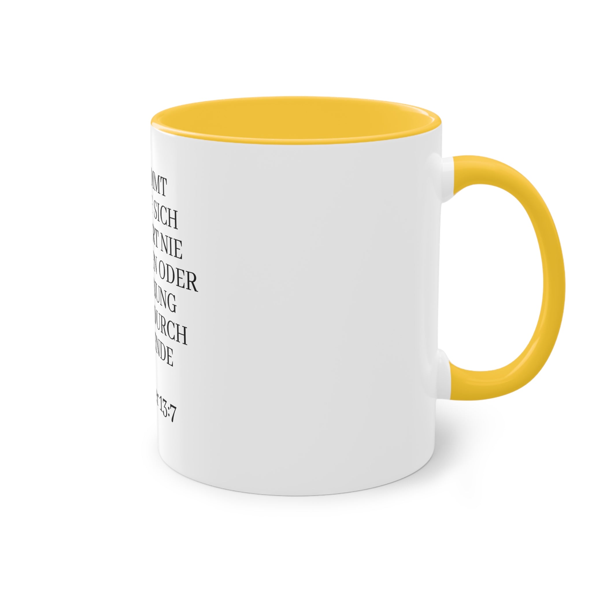 1.Korinther 13:7 - Tasse