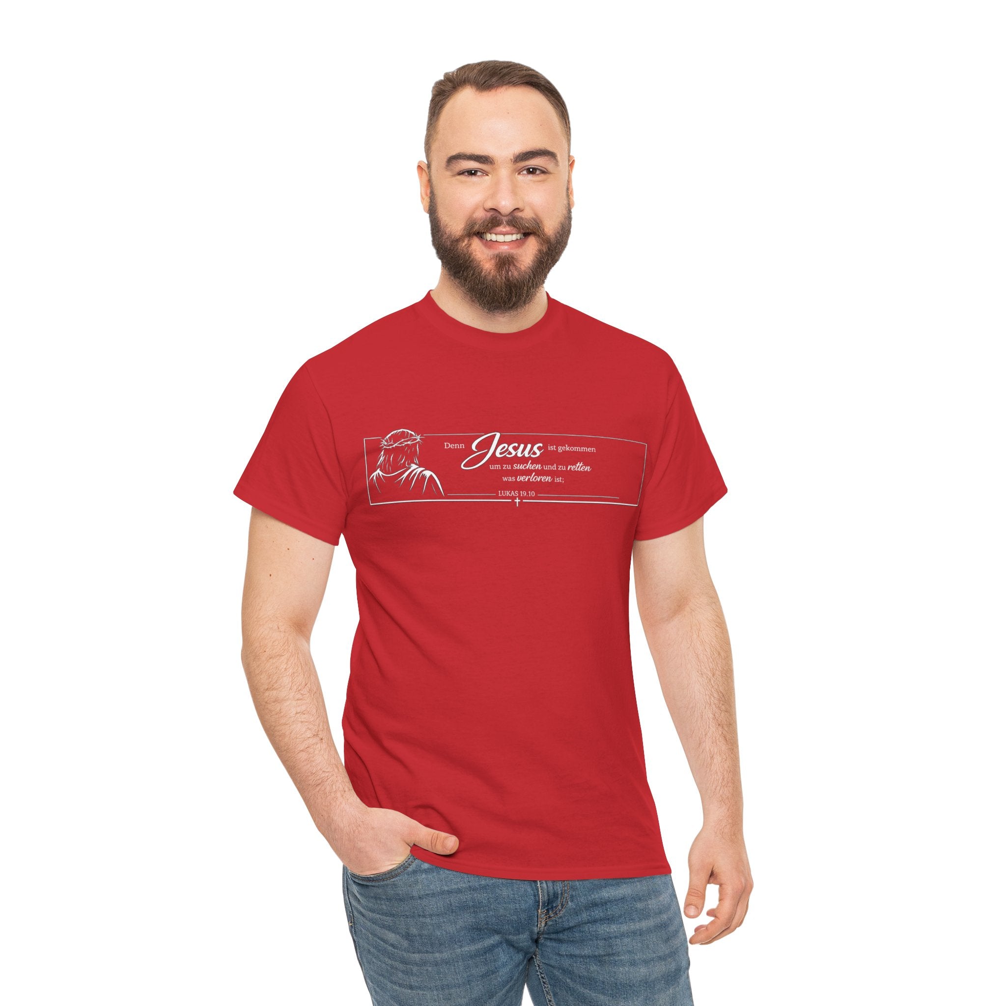 Lukas 19:10 ..Denn Jesus ist gekommen um zu suchen und zu retten was verloren ist,, Design T-Shirt