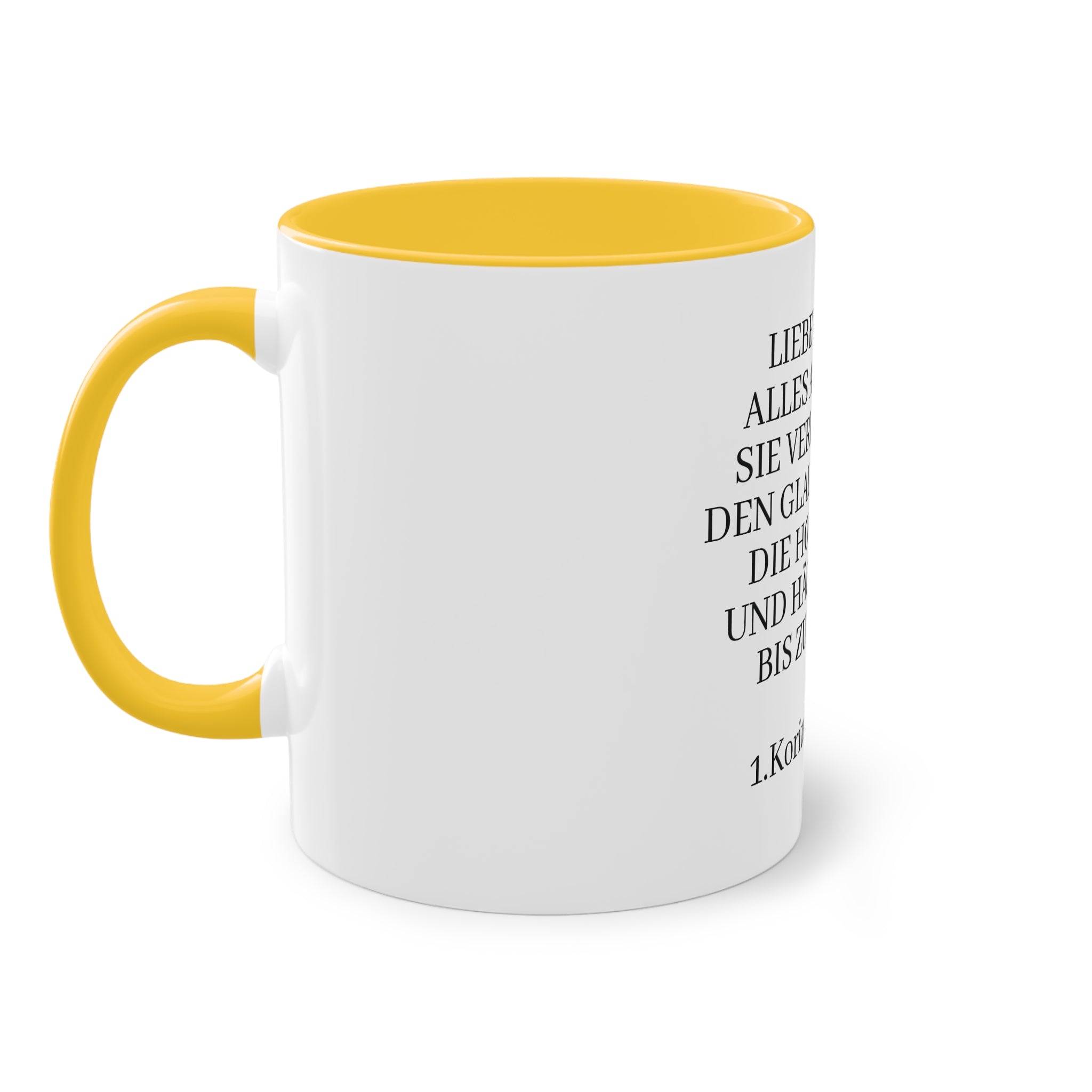 1.Korinther 13:7 - Tasse