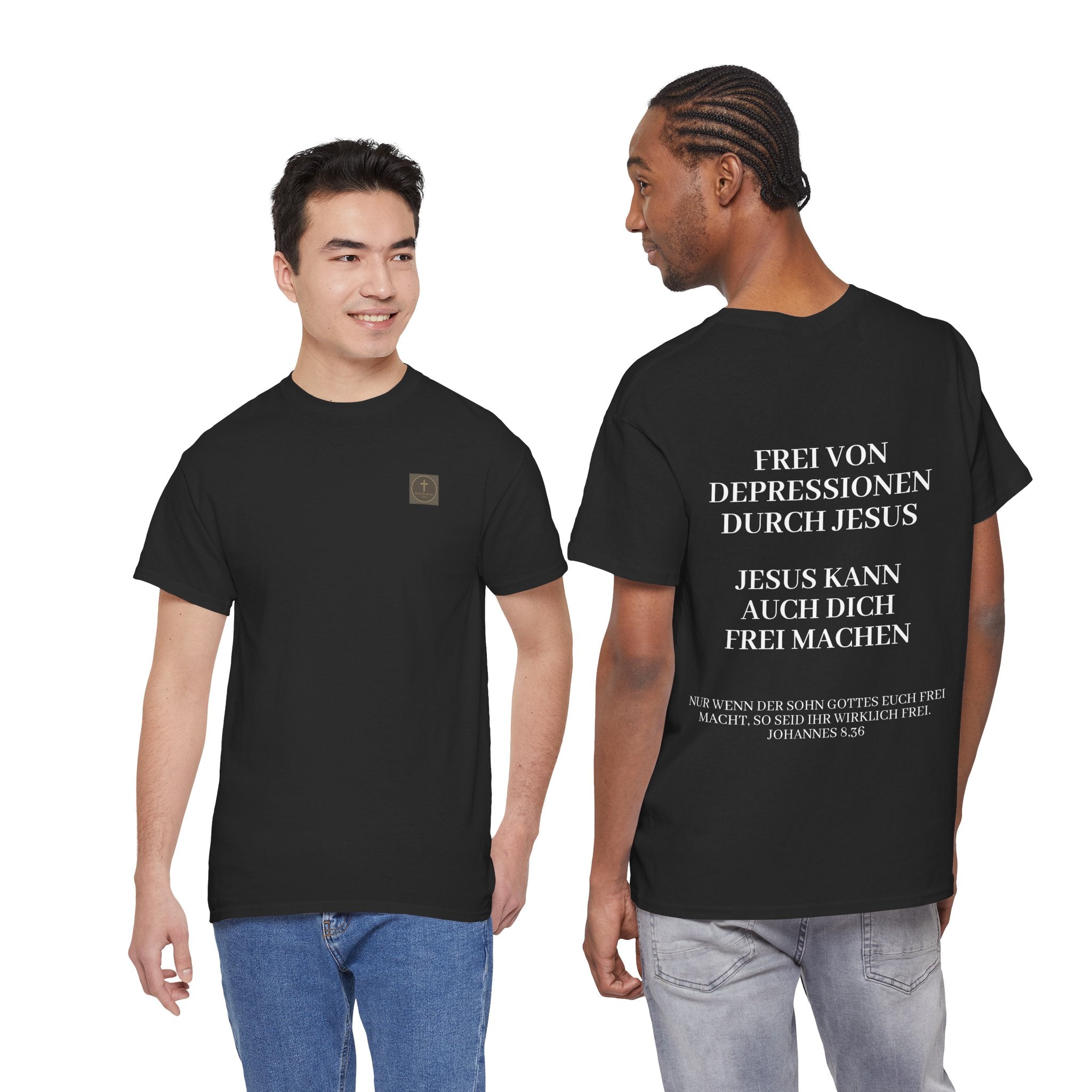 ,,Frei von Depressionen durch Jesus,, - Trage dein Zeugnis - T-Shirt