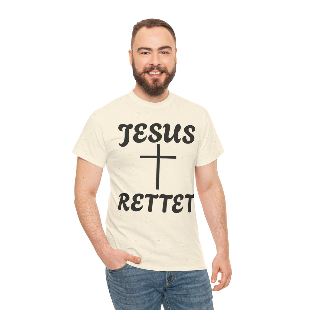 JESUS RETTET T-Shirt mit Kreuz
