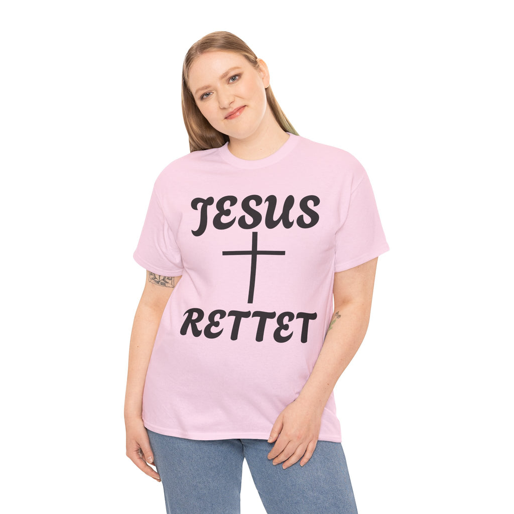 JESUS RETTET T-Shirt mit Kreuz