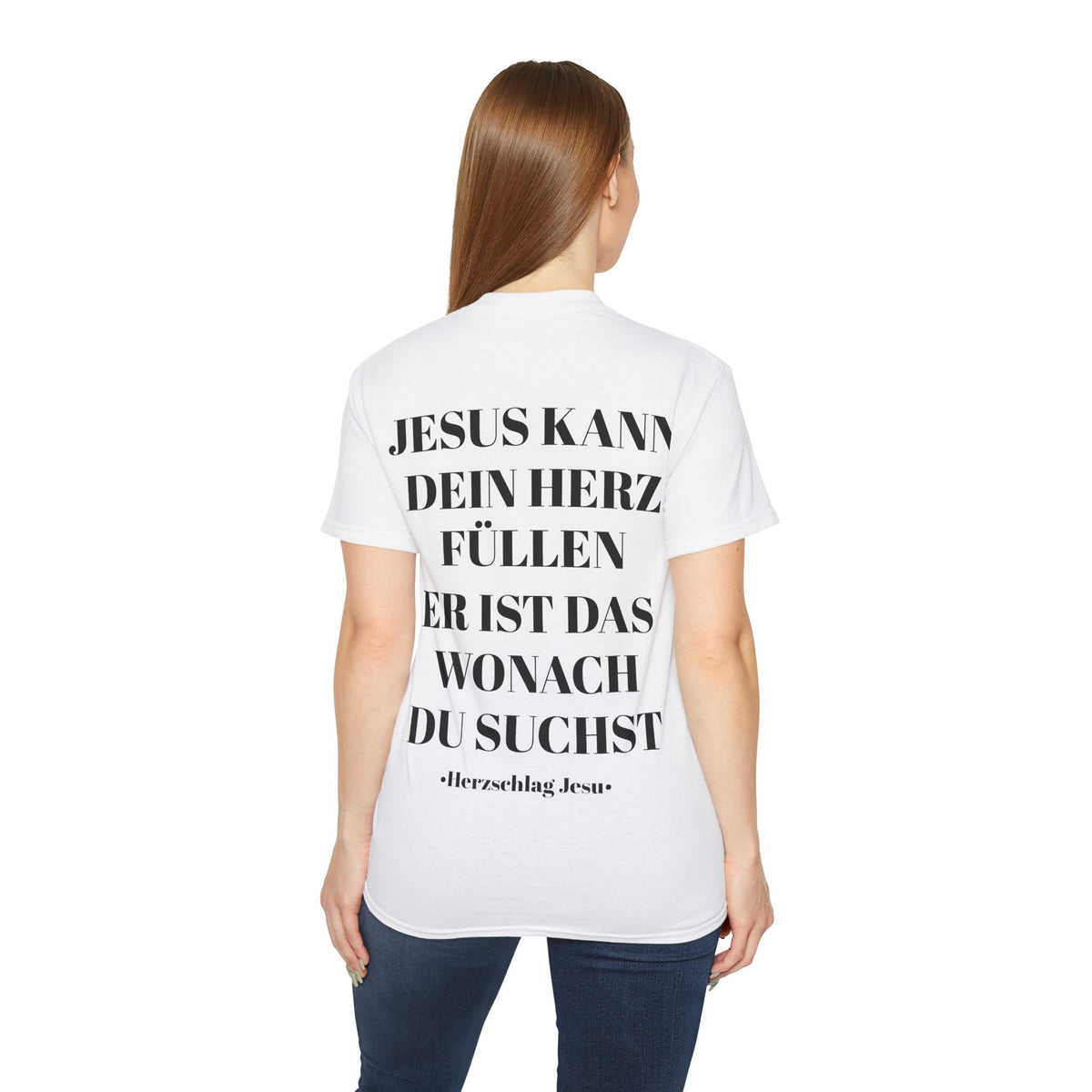 Heavyweight T-Shirt - Jesus kann dein Herz füllen er ist wonach du suchst