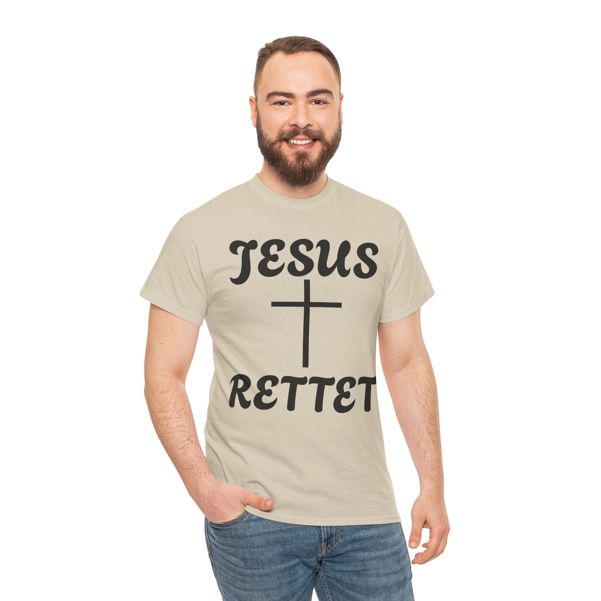 JESUS RETTET T-Shirt mit Kreuz